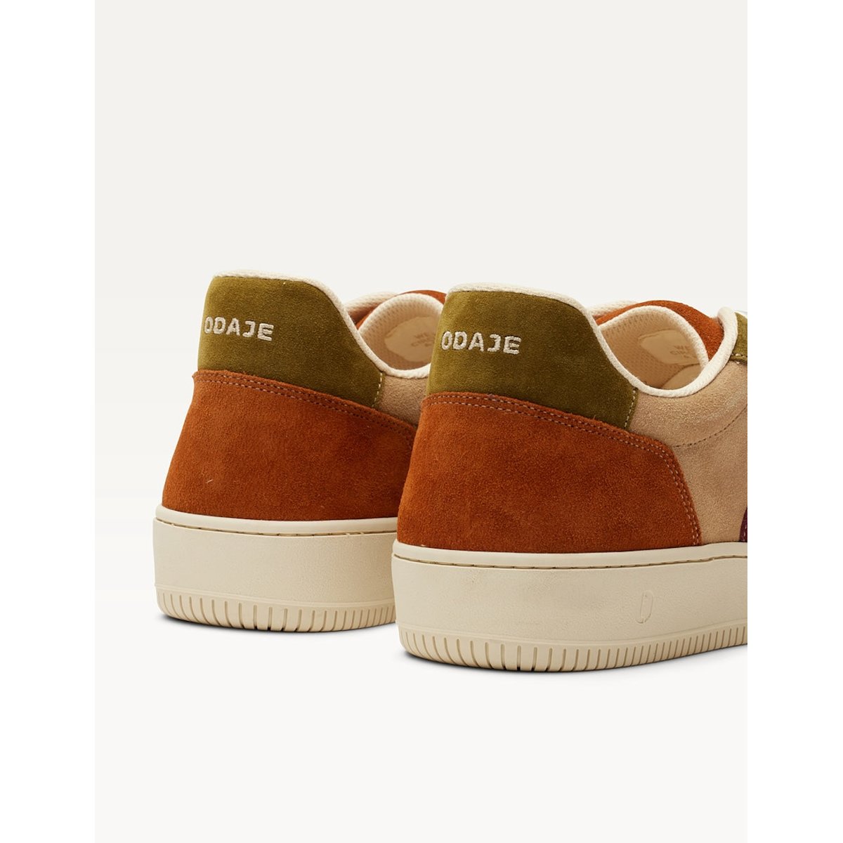 Baskets basses MATTHIEU chocolat beige kaki clair, ODAJE