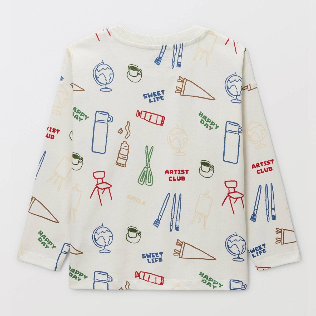 T-Shirt manches longues imprimé en coton BIO GOTS naturel, MONOPRIX