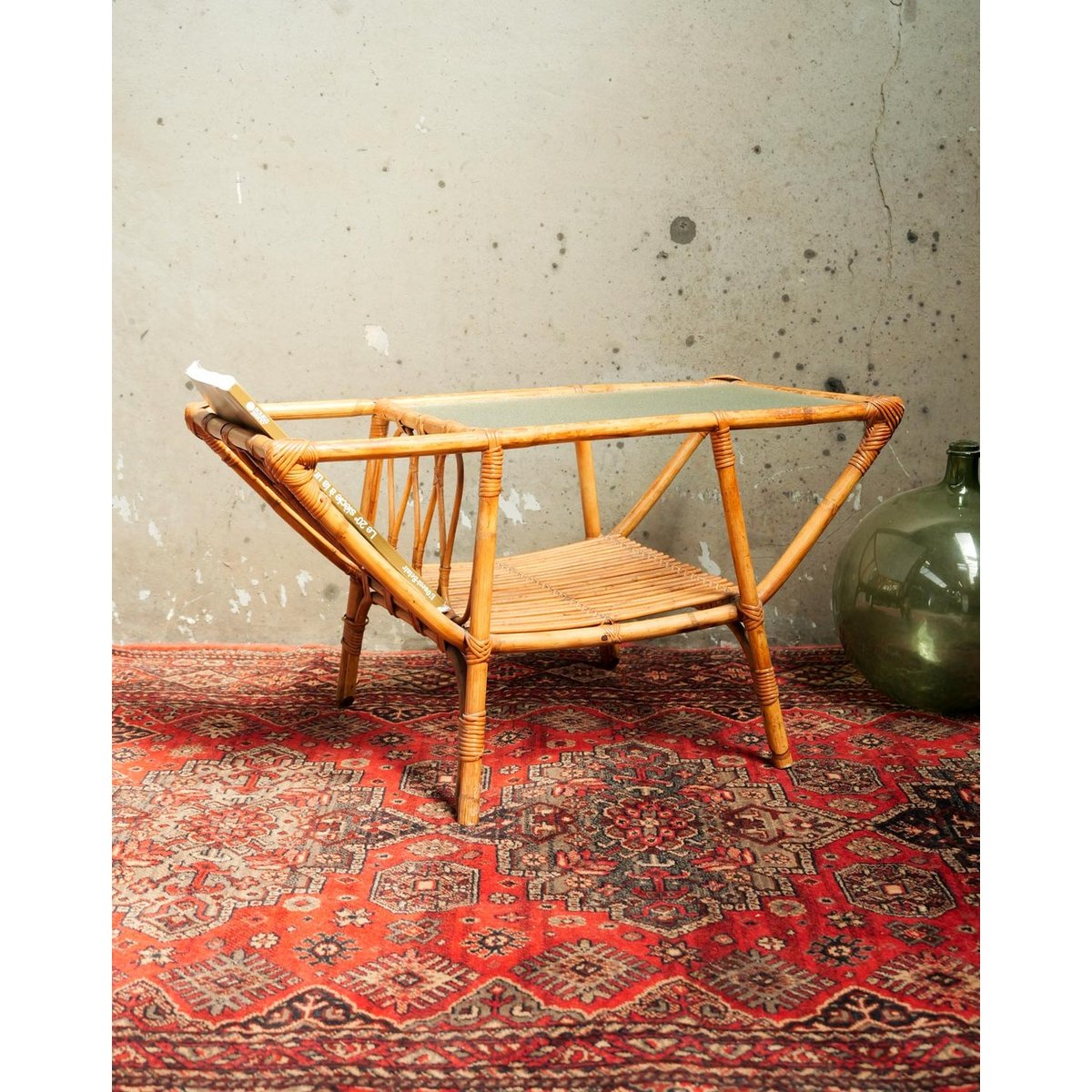 Table basse en rotin Léonie N°982 - Bon état marron, DEBONGOUT