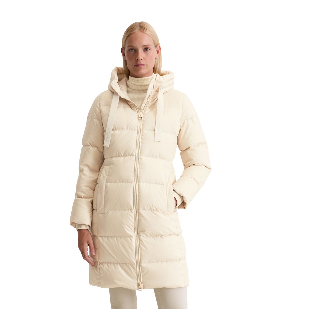 Doudoune à capuche shaped avec surface hydrofuge beige, MARC O'POLO