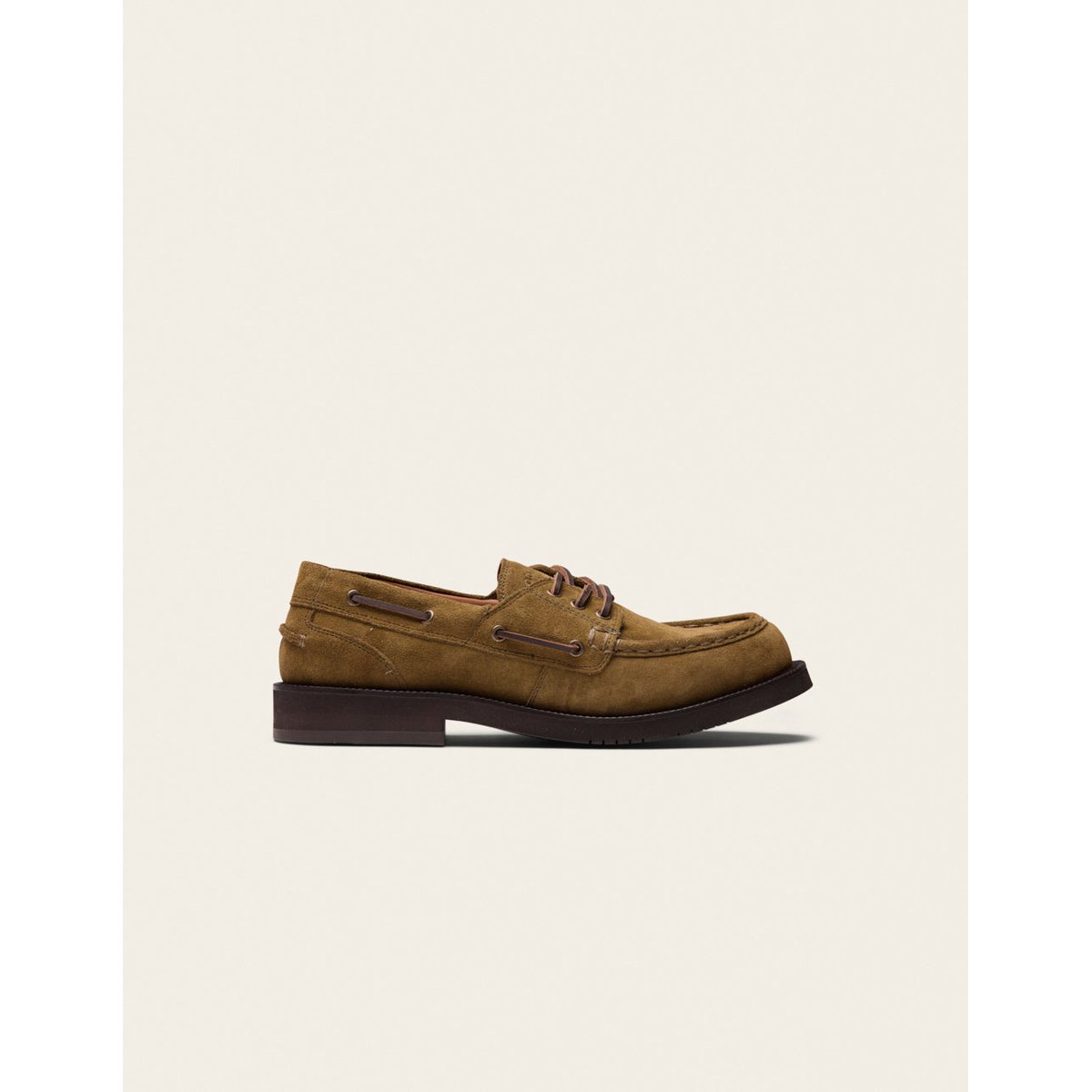 Chaussures Bateau BENO suède kaki, ODAJE