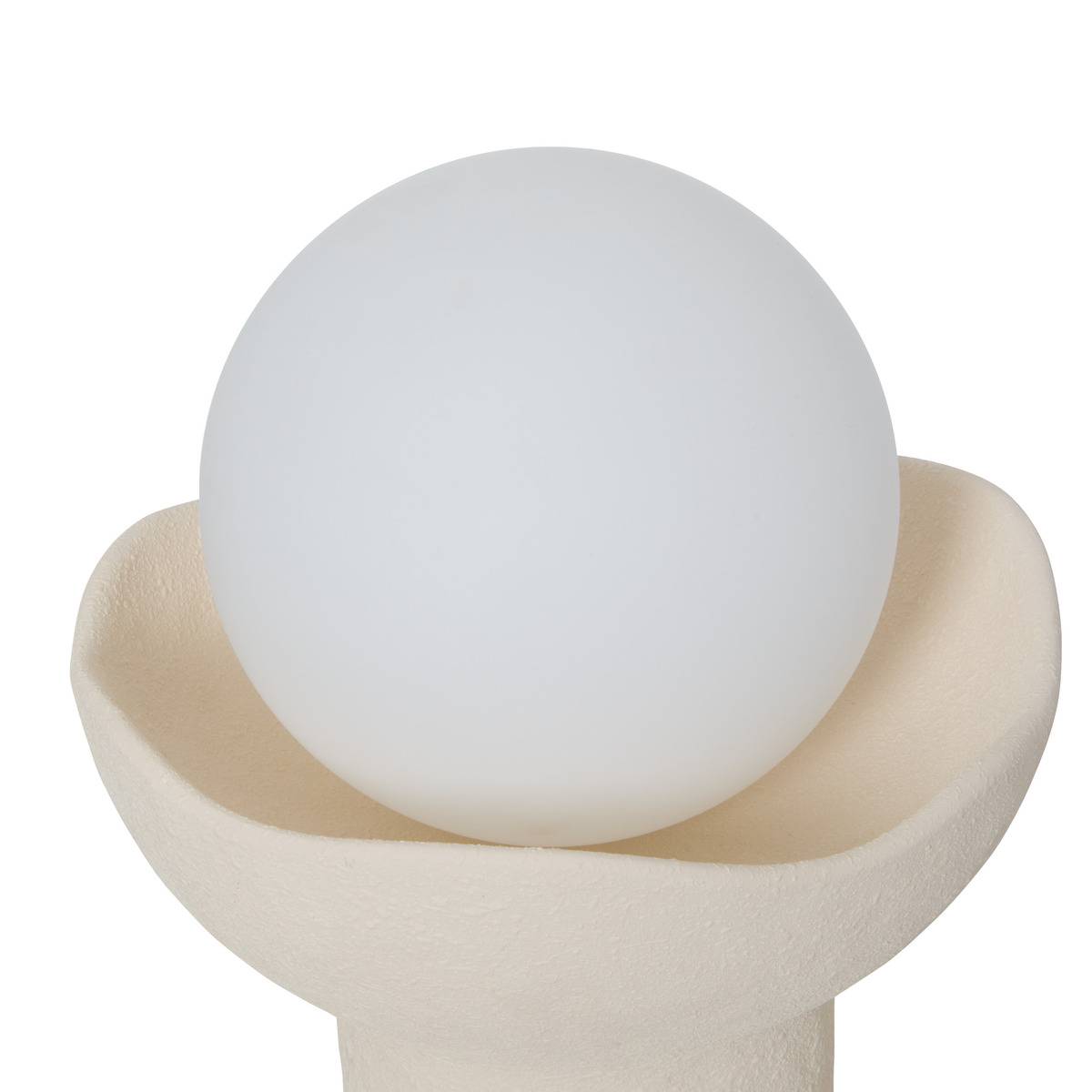 Lampe boule en verre OBINE beige, ATMOSPHERA
