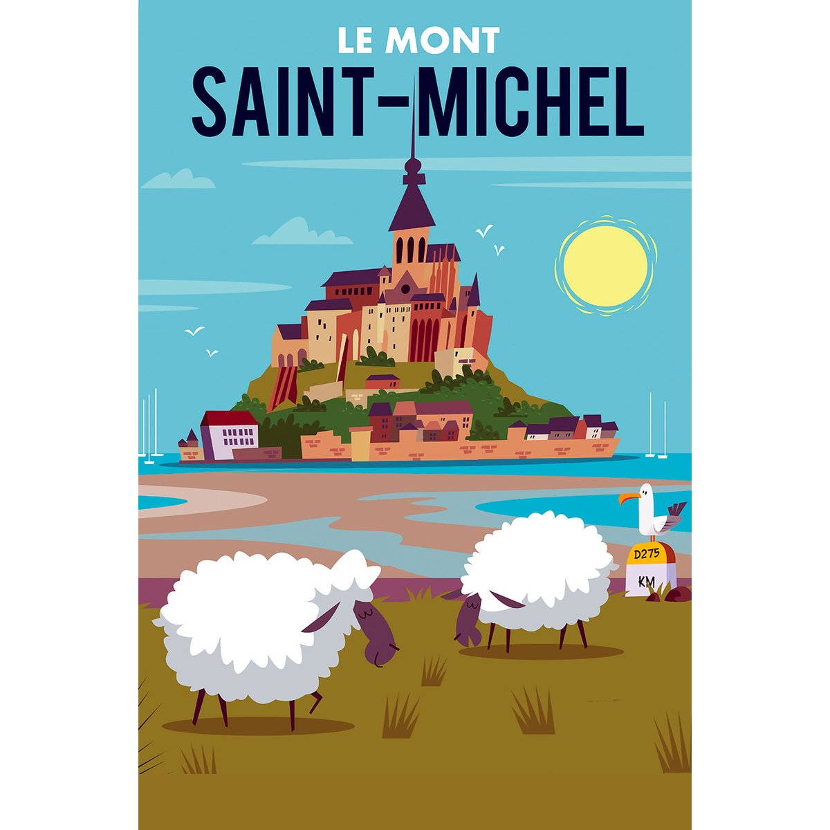 Tableau mont saint michel tableau alu dibond, HEXOA
