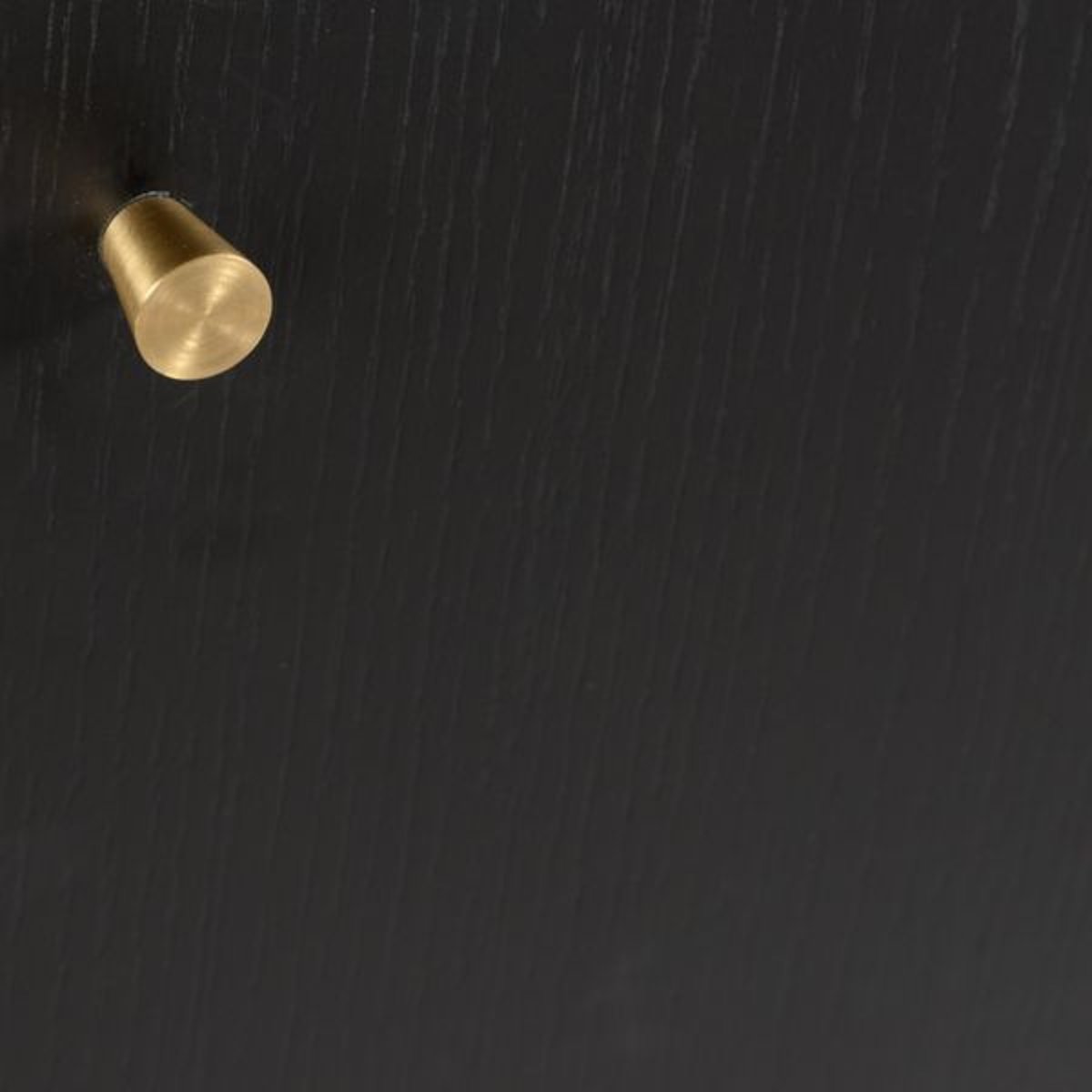 Meuble bas 2 portes, 2 tiroirs, 1 niche noir carbone, ZAGO