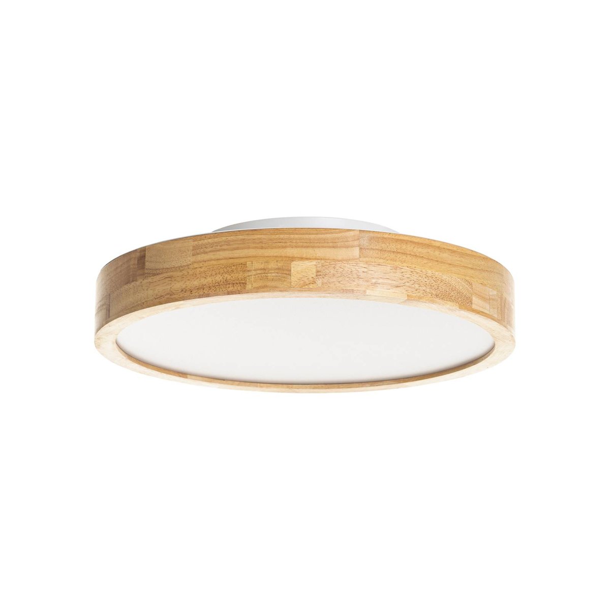 Plafonnier en bois moderneLED, Milada bois, blanc, LINDBY