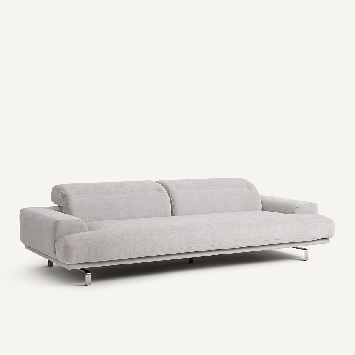 Canapé polyester coton, Orizonte gris clair, AM.PM