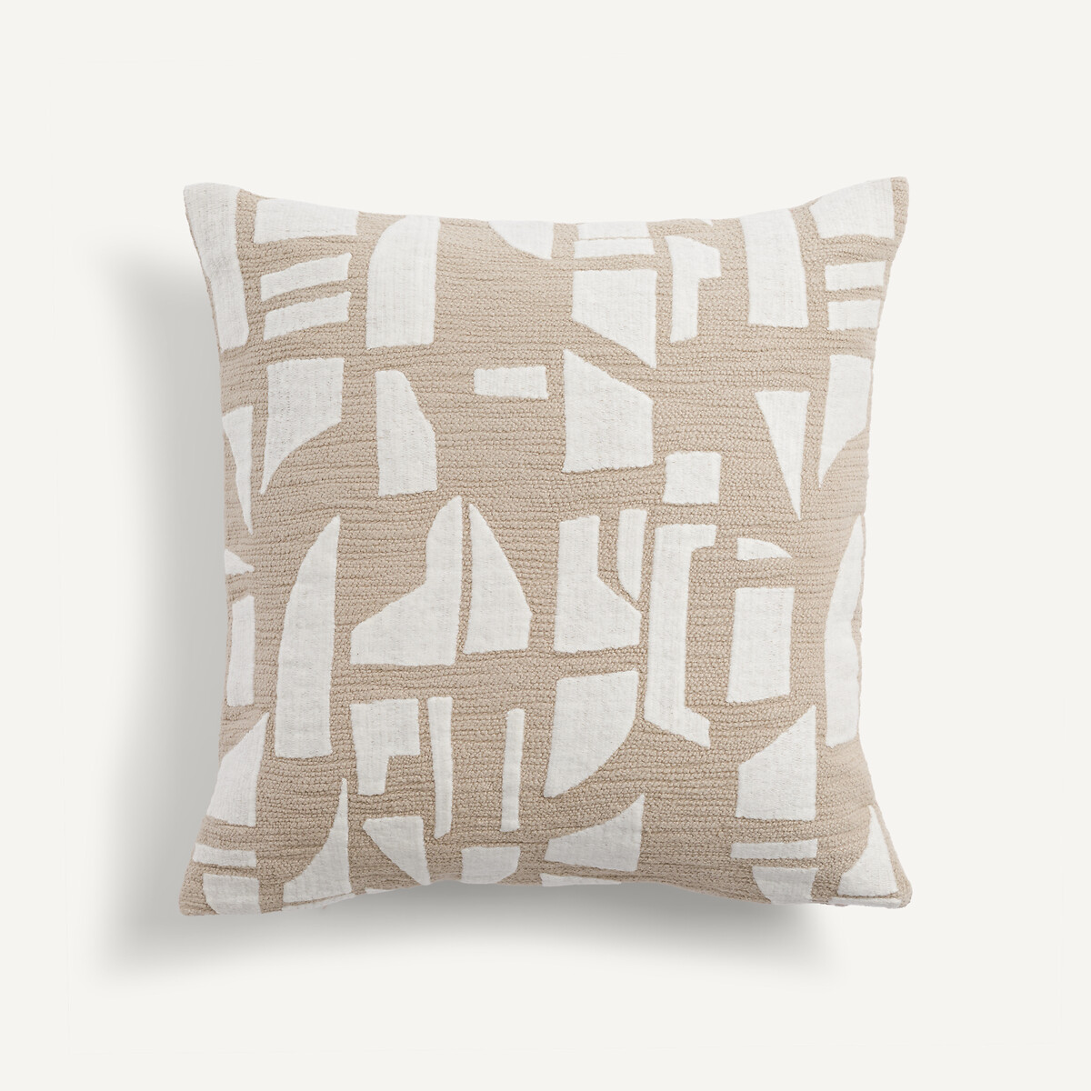 Housse de coussin, broderie bouclette, SOLONA ecru/beige, AM.PM