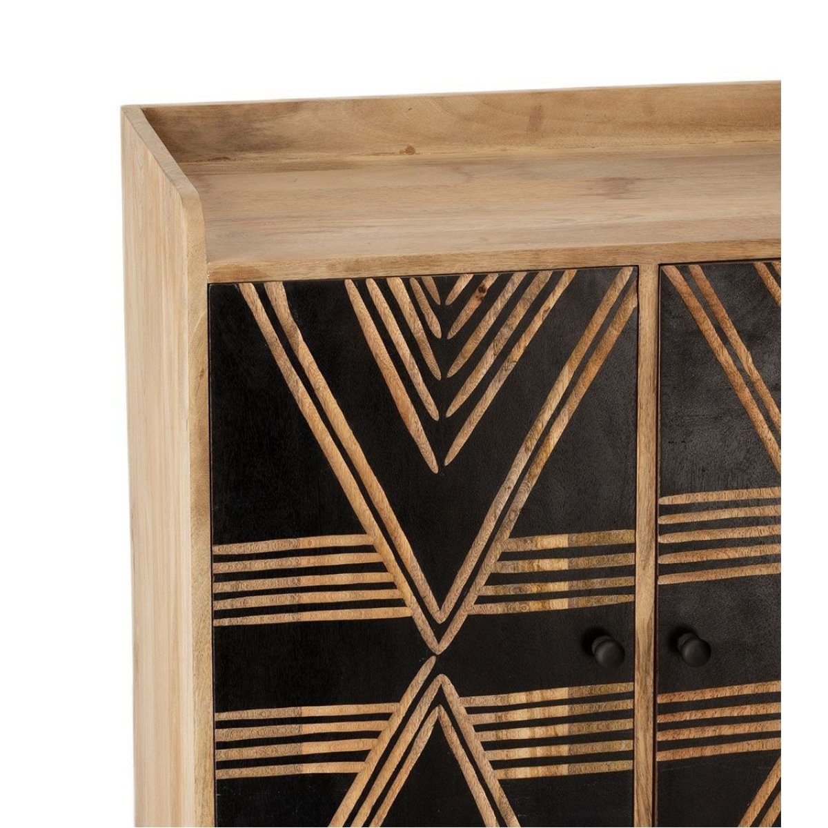 Buffet 2 portes en bois - TOTENG marron, MATHI DESIGN