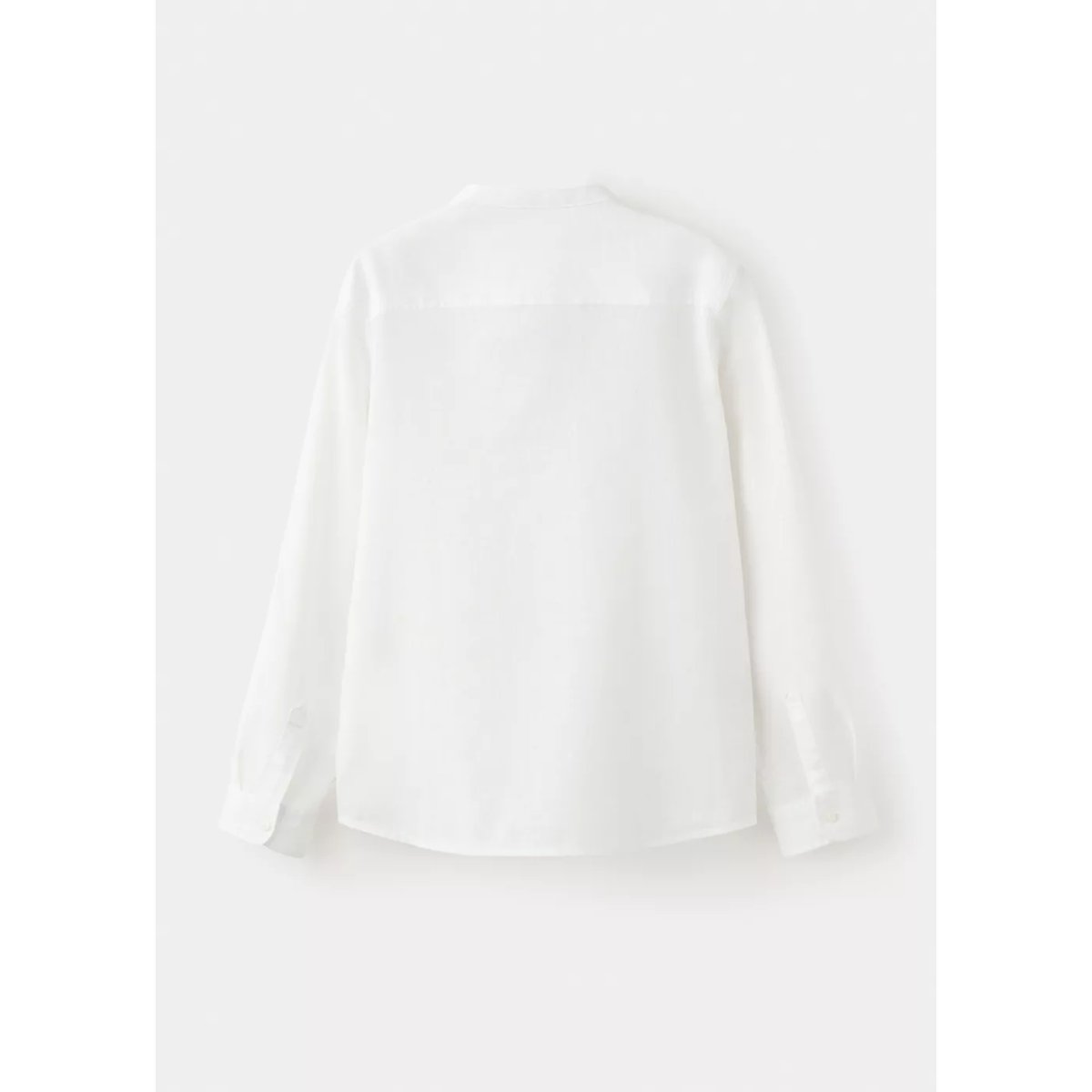 Chemise lin col officier blanc, MANGO KIDS