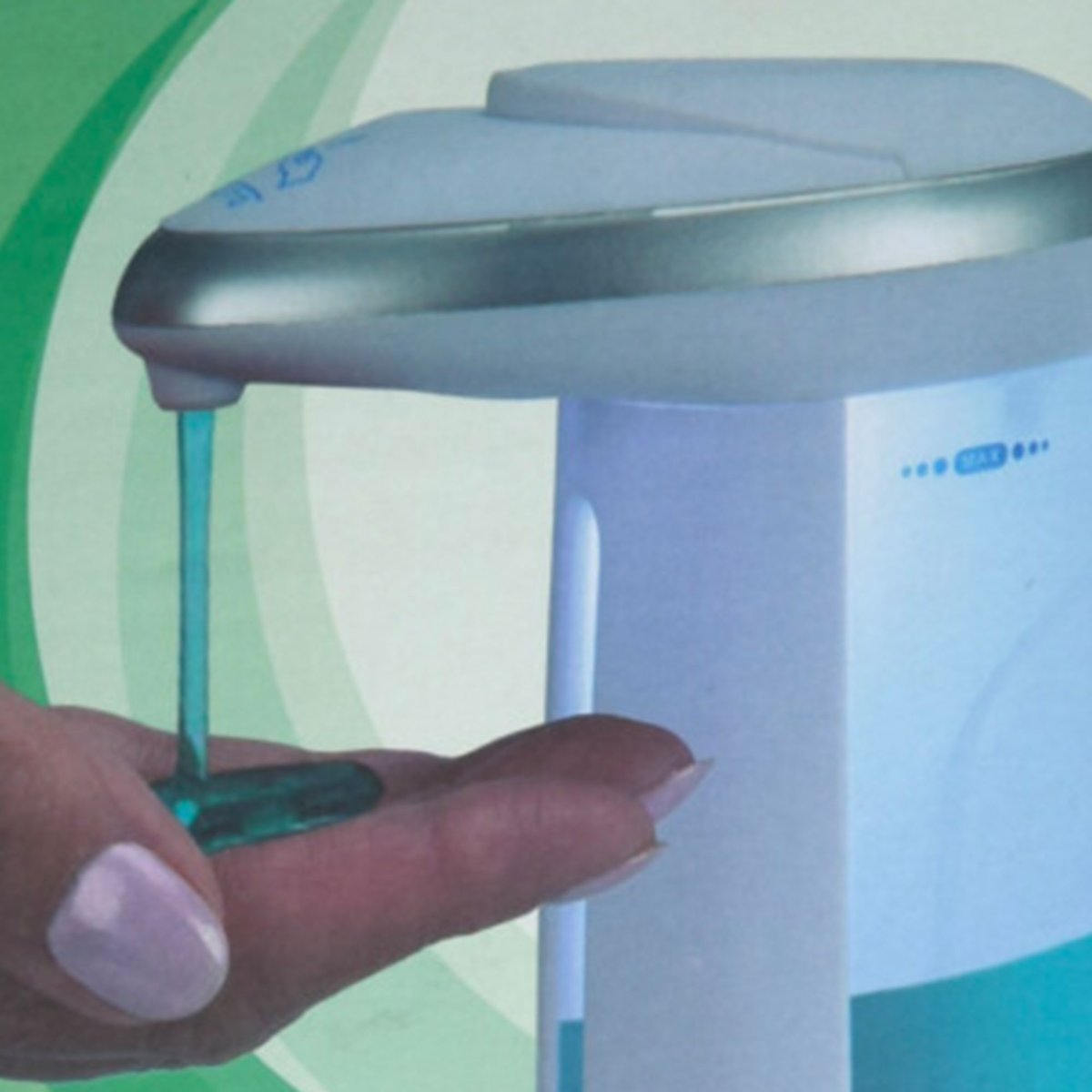 Distributeur de savon automatique sans contact blanc blanc, WADIGA