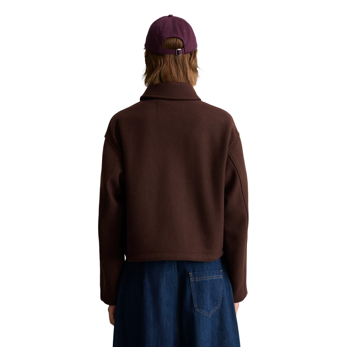 Veste en sergé, coupe classique en mélange de laine marron, MARC O’POLO DENIM