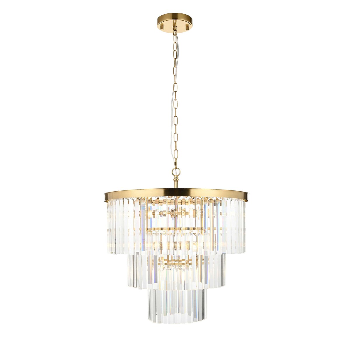 Coma 7-Light Tiered Glass Pendant Light brass, ÉDITÉ