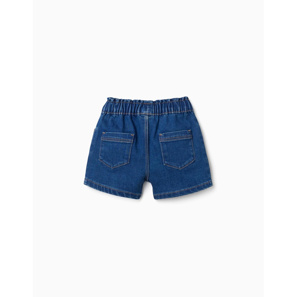 Short en jean avec taille paperbag bleu, ZIPPY