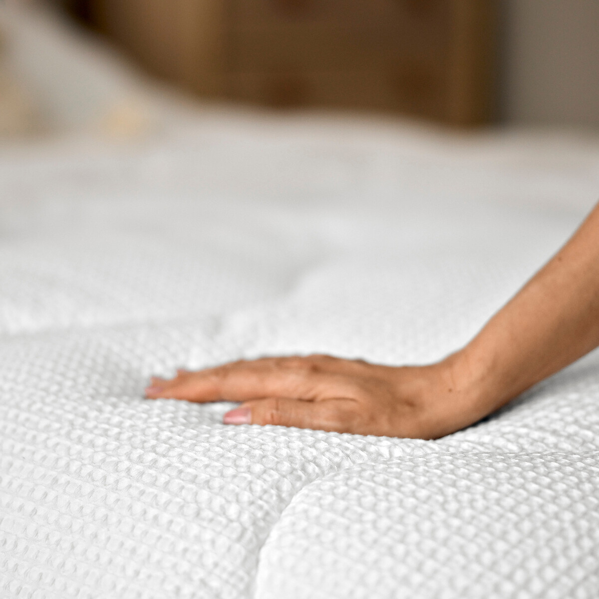 4.5 Tog Cotton Waffle Coverless Duvet white, NIGHT LARK