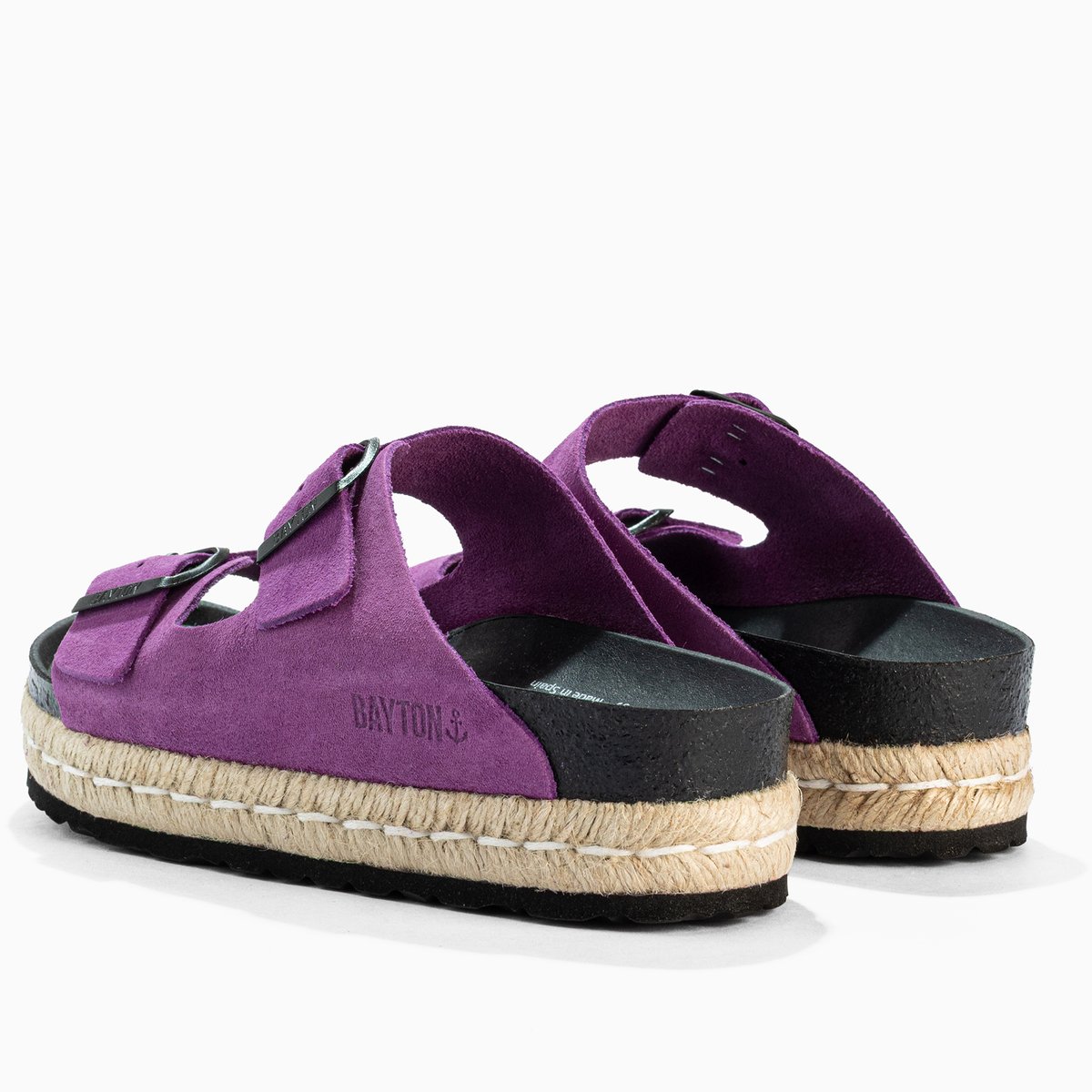 Sandales en cuir suedé ALCEE violet, BAYTON