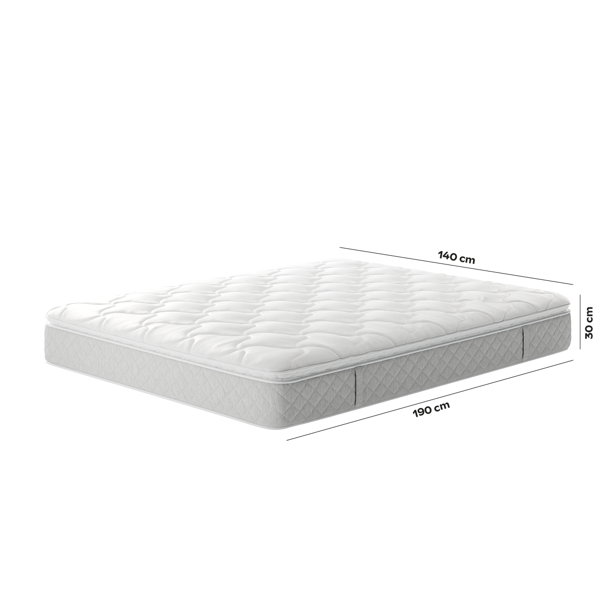 Matelas ressorts Bien-être Suprême blanc, SLOME