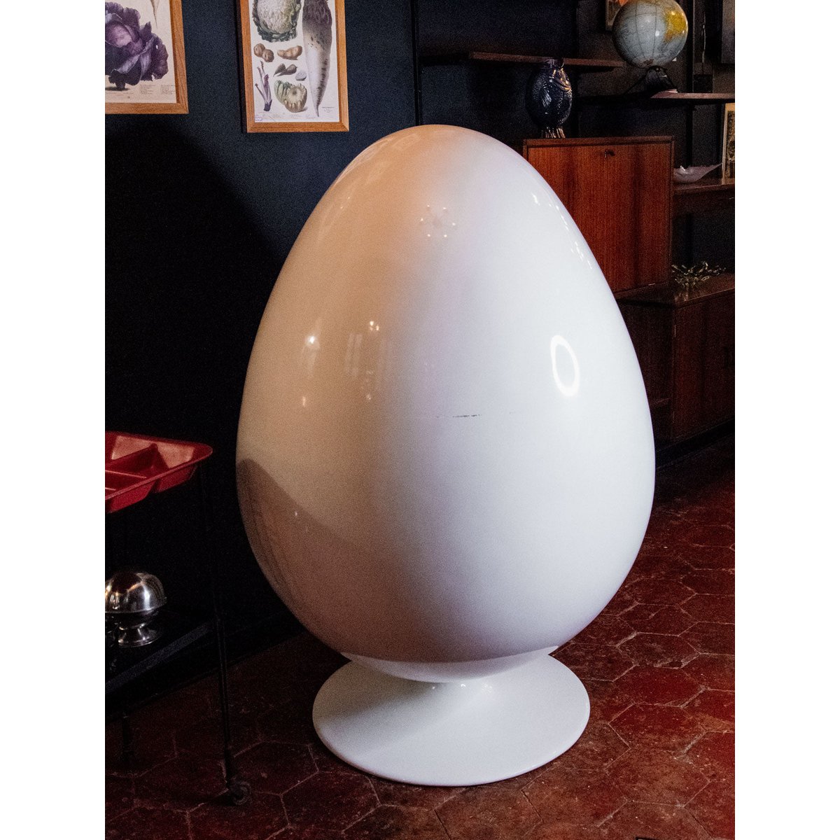Fauteuil Eggs Space Age Jakob N°839 - Bon état blanc, DEBONGOUT