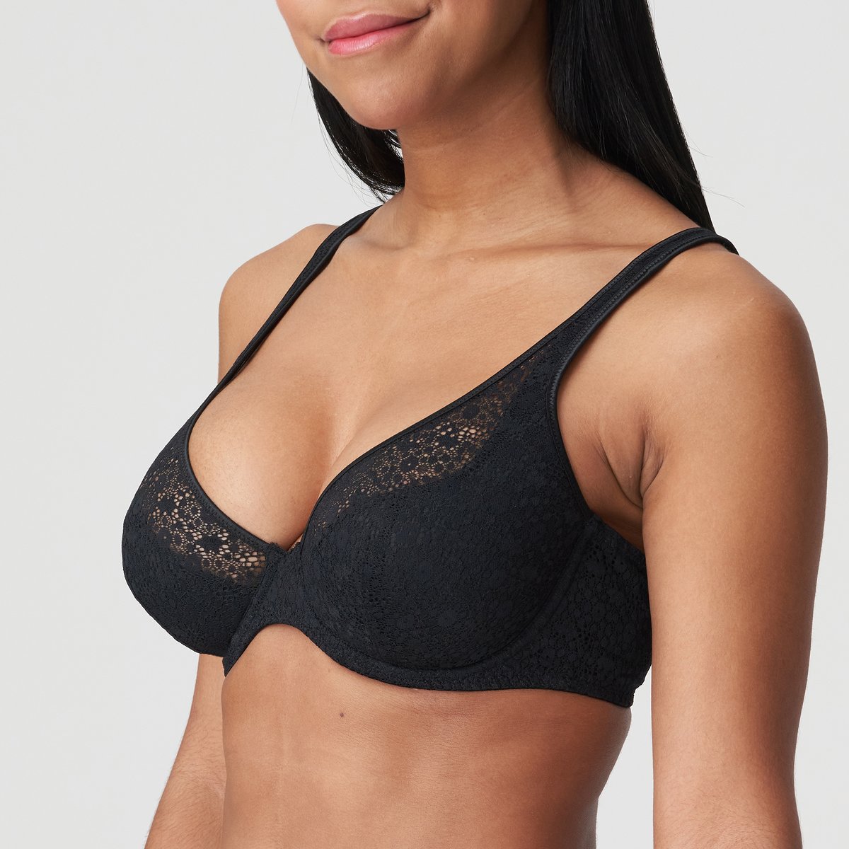 Soutien gorge demi-mousse plongeant EPIRUS noir - noir, PRIMADONNA