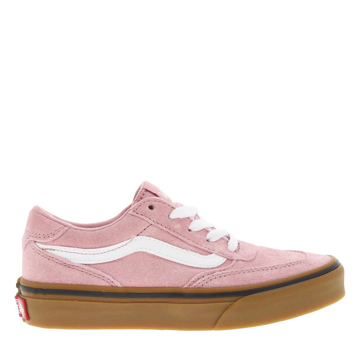 Baskets cuir talon plat rose, VANS