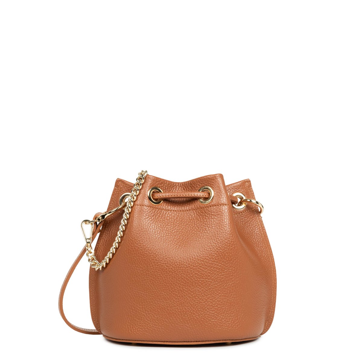 Petit sac bourse, Made in France ALBA DOUBLE camel - in - orange, LANCASTER