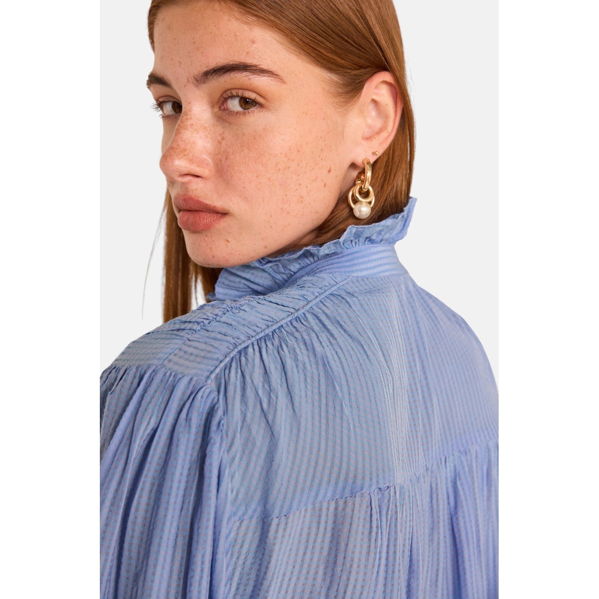 Blouse rayée à manches longues MONA lavande, Maison 123