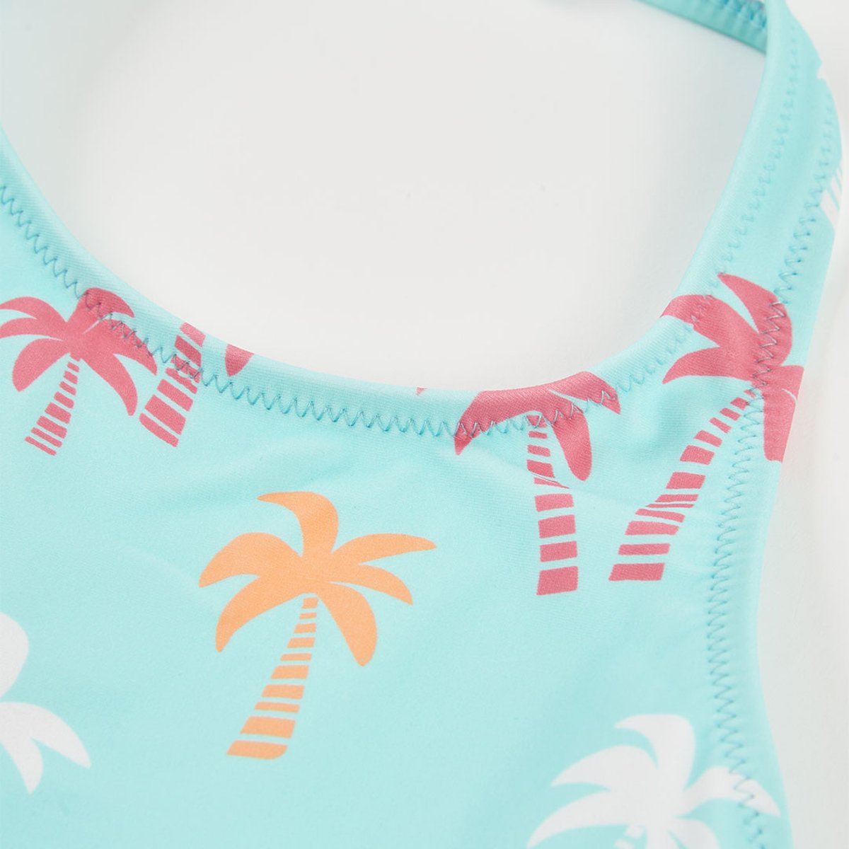 Maillot de bain fille imprimé palmiers multicolore, BOBOLI
