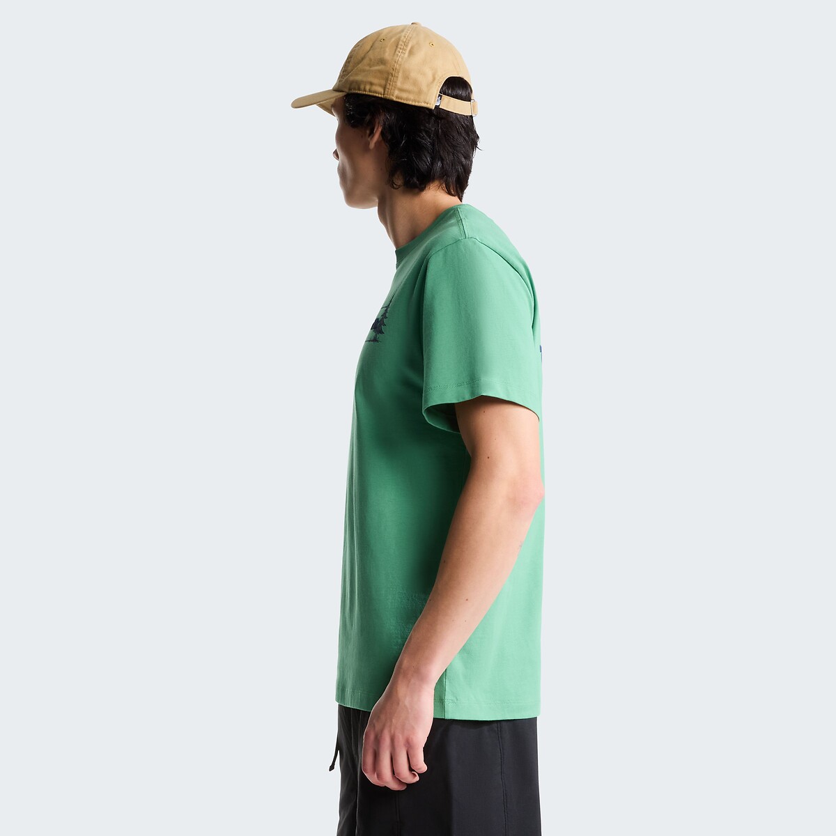 Kurzarm-T-Shirt mit Rückenprint, Camping dunkelgrün/hellgrün, THE NORTH FACE