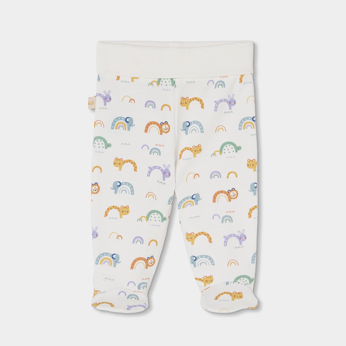 Lot maille bébé imprimé arc-en- et animaux multicolore, BOBOLI