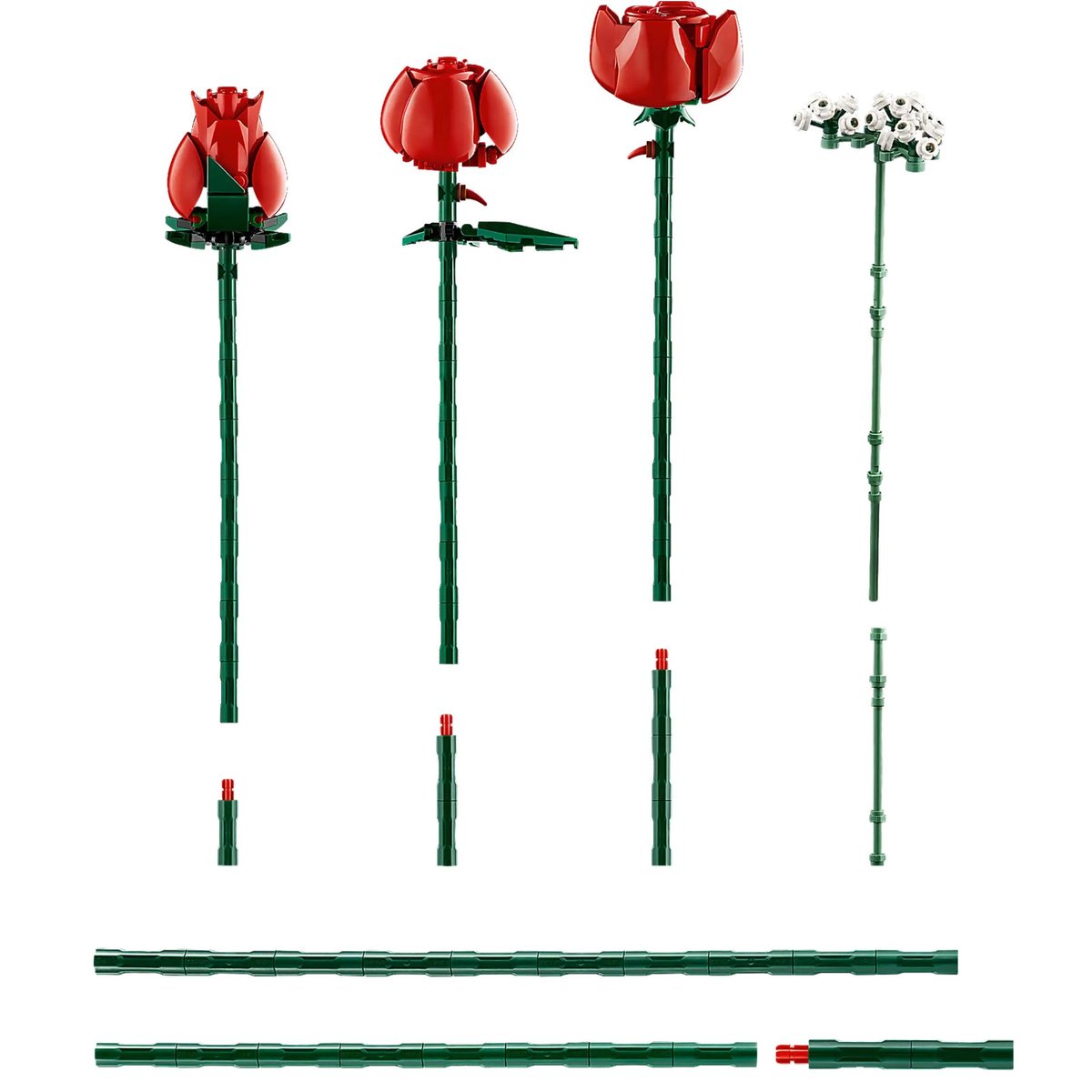 LEGO Icons - Bouquet de Roses - Set de Construction pour Adultes - 10328 multicolore, LEGO