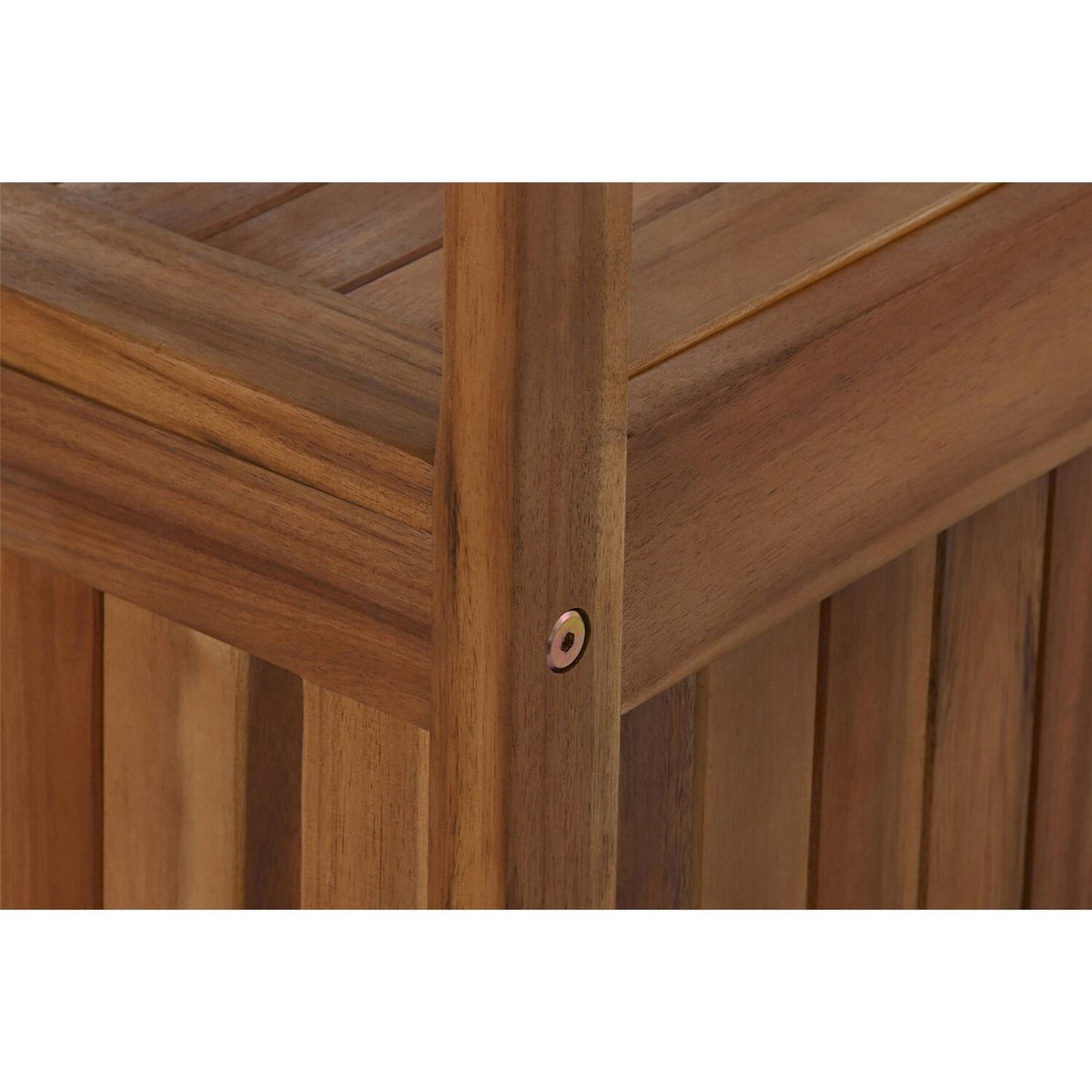 Banc coffre d'extérieur en bois d'acacia marron bois naturel acacia, RECOLLECTION