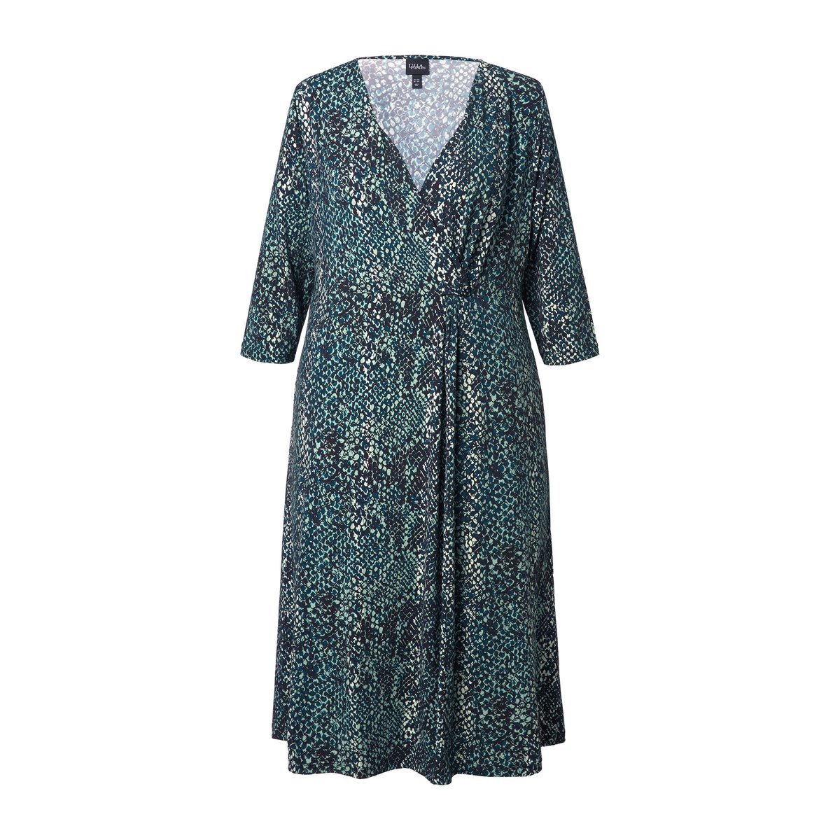 Robe midi en jersey, motif peau de serpent vert sapin, ULLA POPKEN