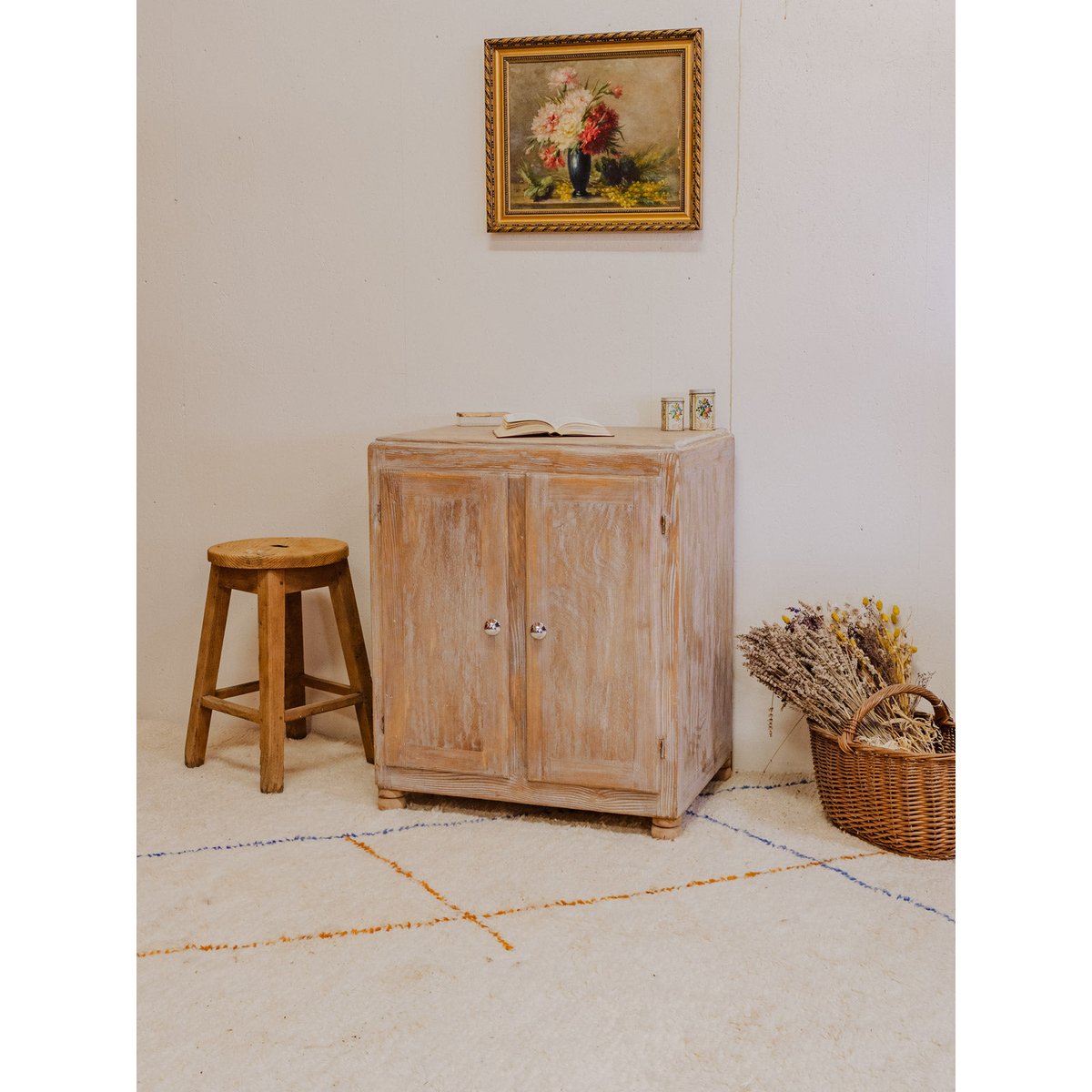Buffet mado en bois patiné Gilbert N°743 - Bon état bois clair, DEBONGOUT
