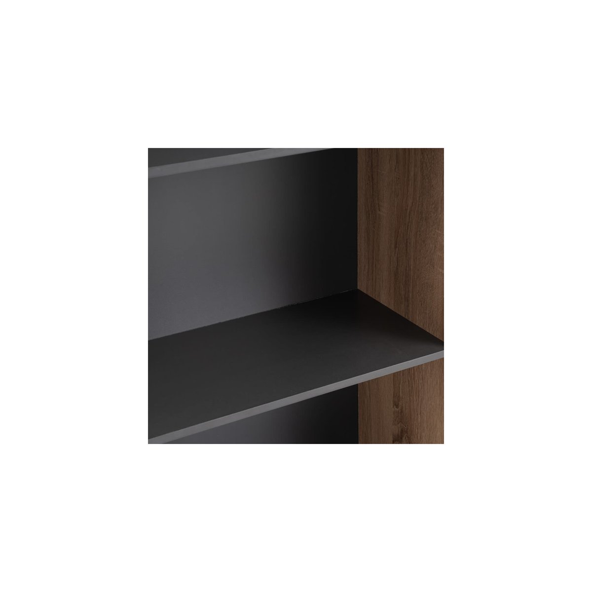 Étagère en MDF Bois et Gris - 4 étagères gris, WADIGA