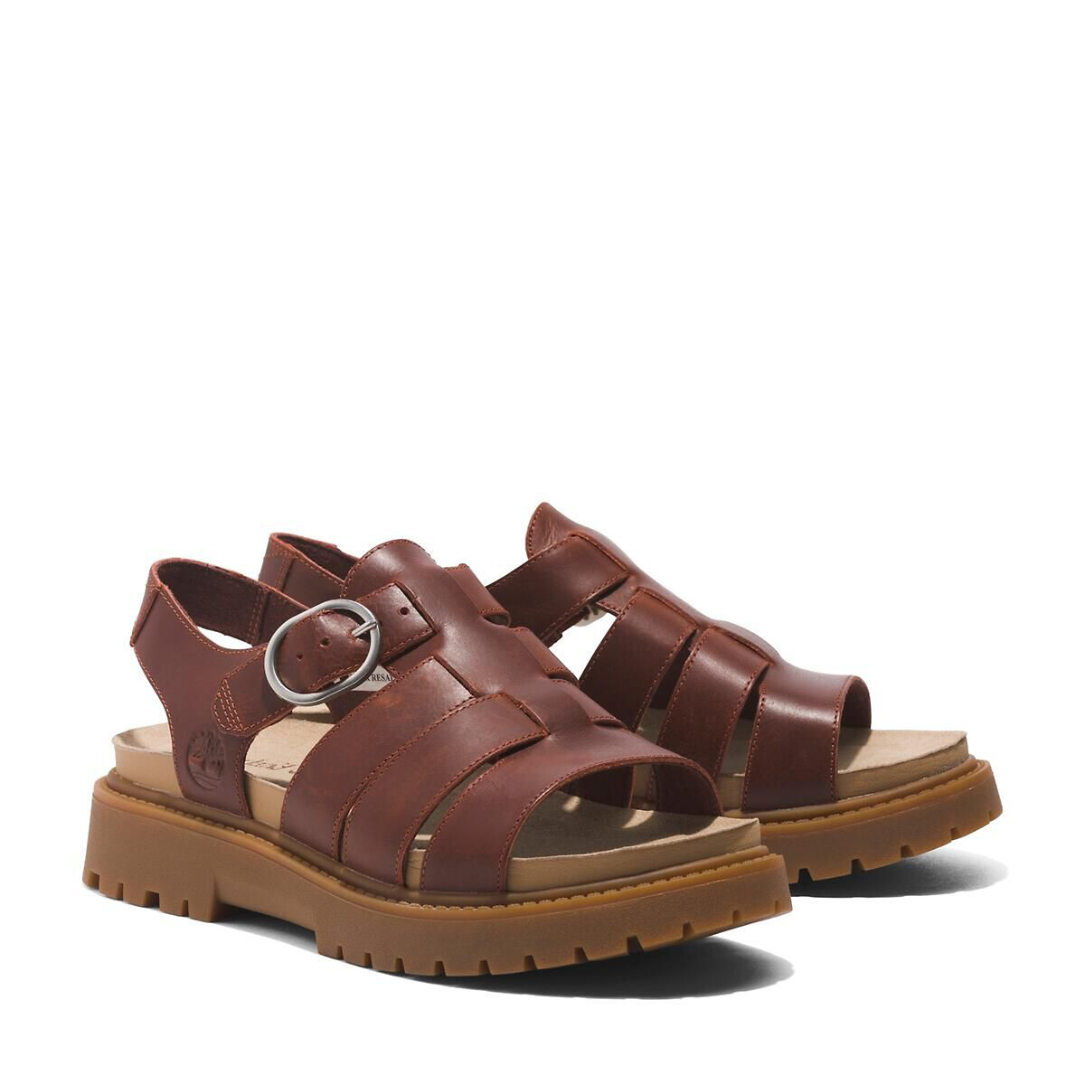Sandales pêcheur en cuir Clairmont Way Fisherman marron, TIMBERLAND