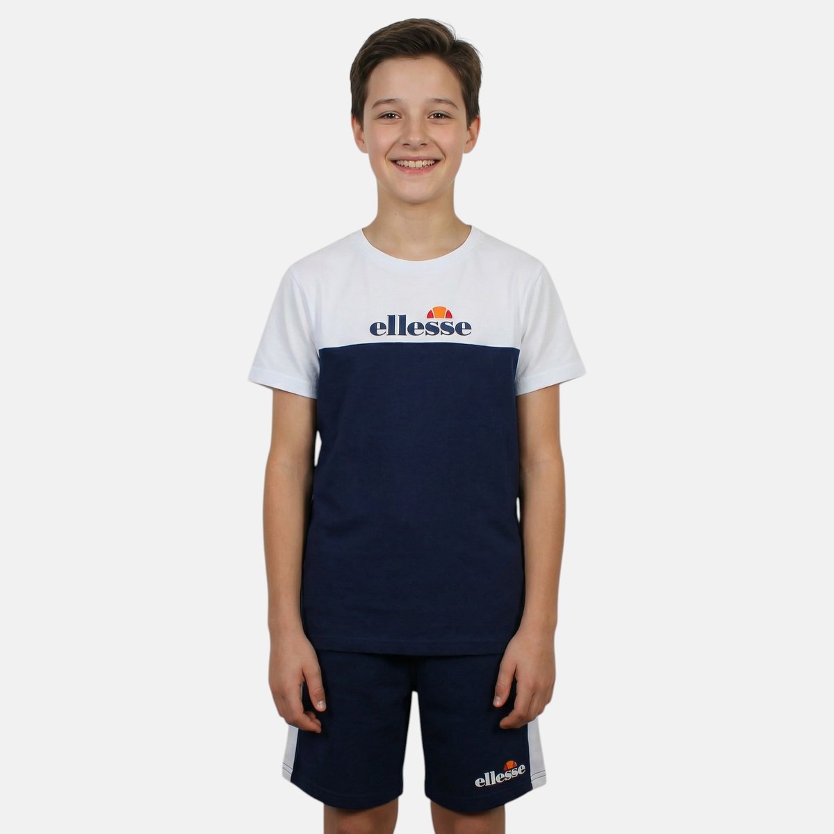 Ensemble t-shirt manches courtes et short BLOCK bleu marine, ELLESSE