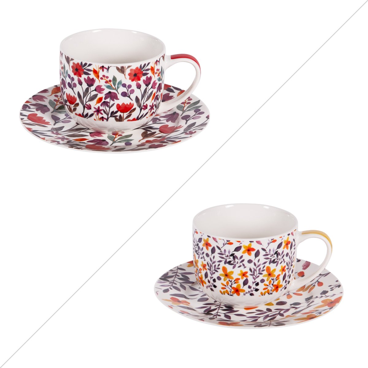 Coffret déjeuner Blossia 47 cl (lot de 2) multicolore, TREND'UP
