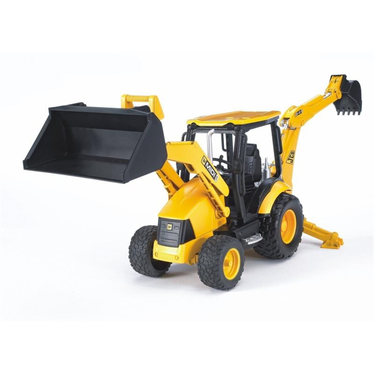 Grue-chargeur JCB Midi CX jaune et noir, BRUDER