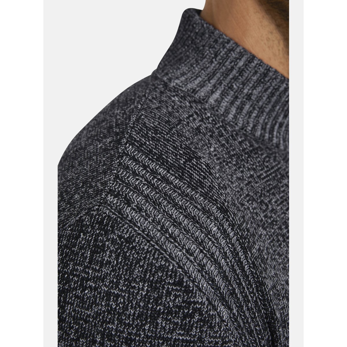 Gilet en maille INGRABAN bleu mélange, JAN VANDERSTORM