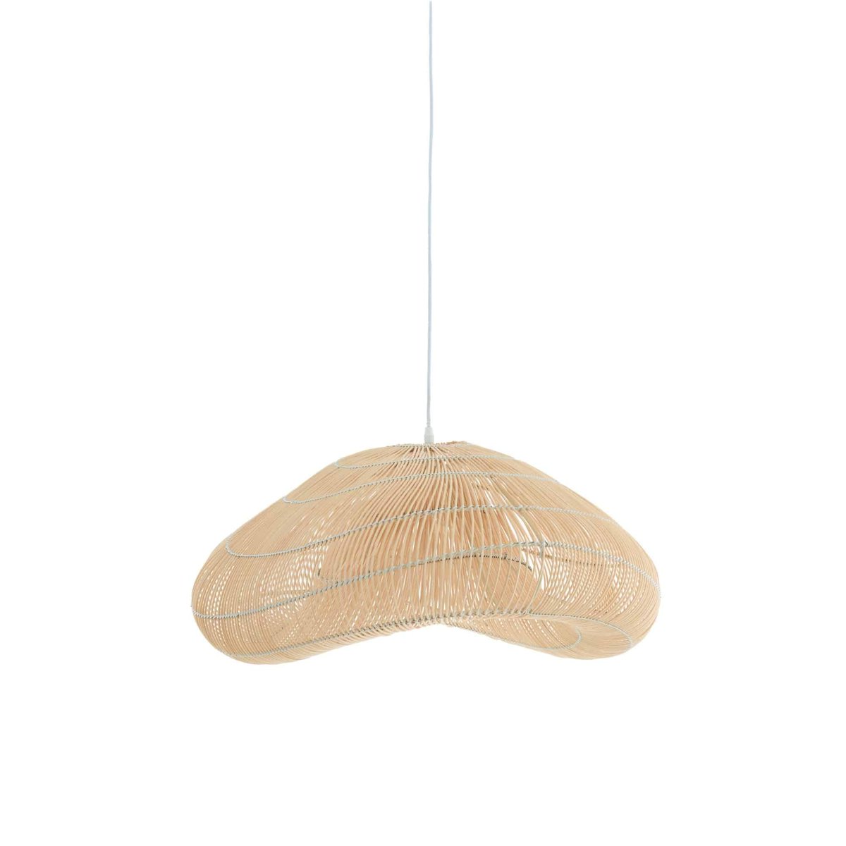 Lampe Suspendue Rotin JANZUR marron, LIGHT & LIVING