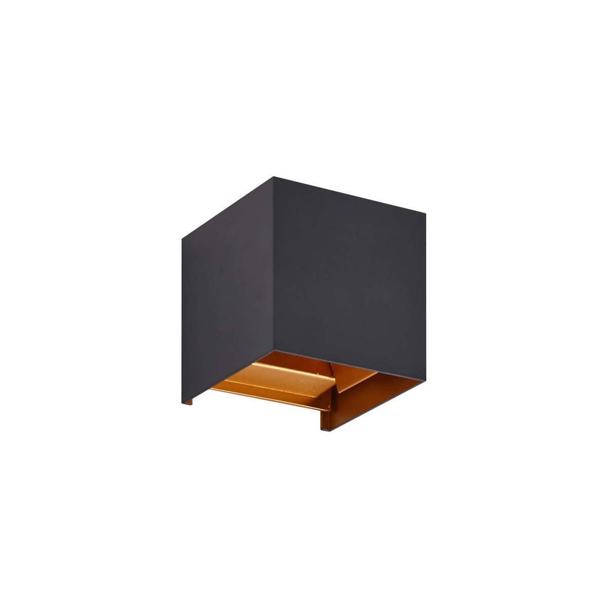Applique extérieure en métal moderneLED noir, doré, LINDBY