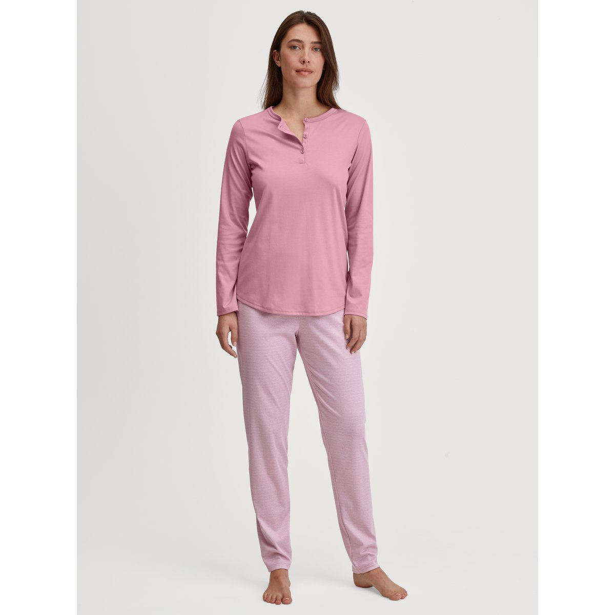 Pyjama, longue manches longues Coton STRIPED DREAMS violet, CALIDA