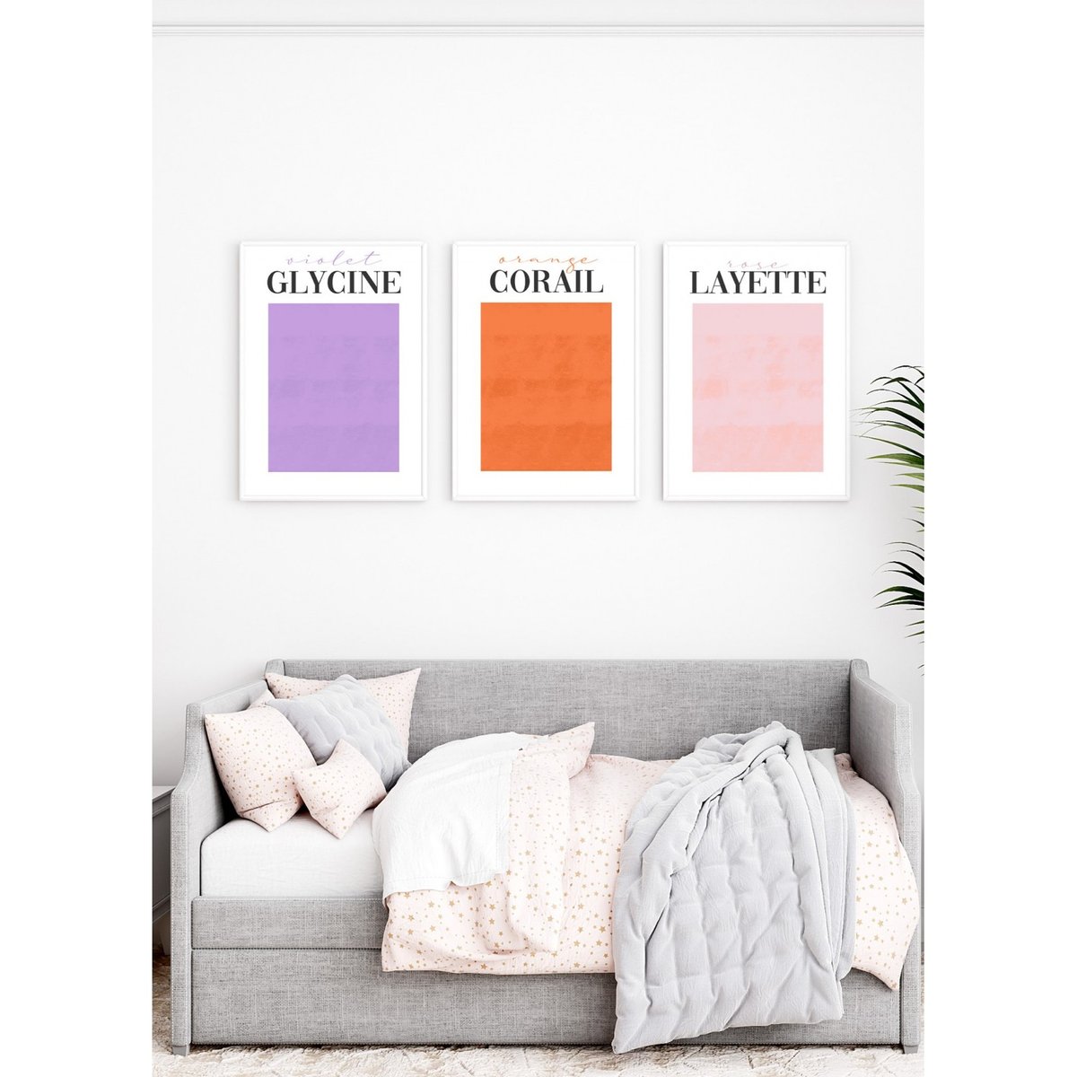 Affiche Violet Glycine blanc, L'AFFICHERIE