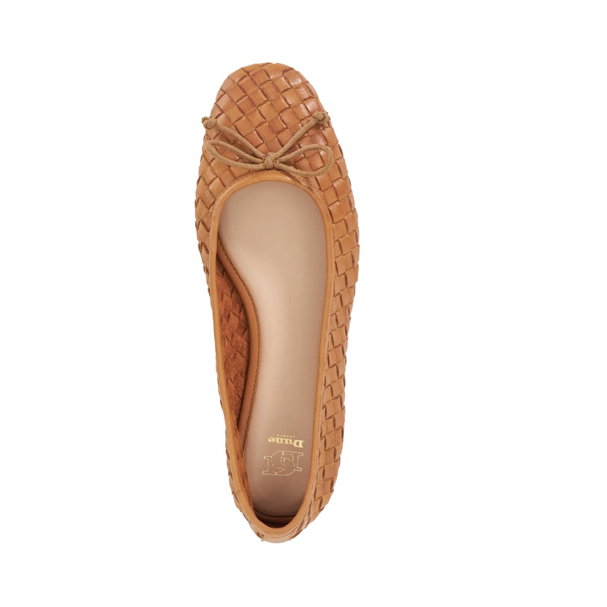 Ballerines avec n-ud - HEAT tan-leather, DUNE LONDON
