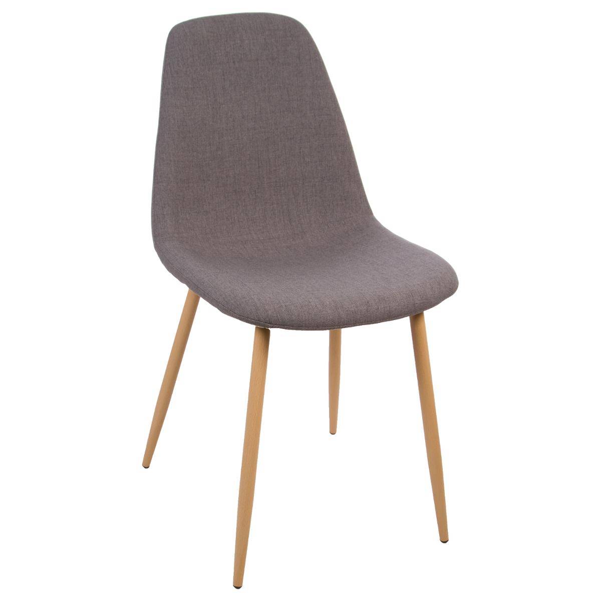 Chaise design scandinave ROKA gris foncé, ATMOSPHERA