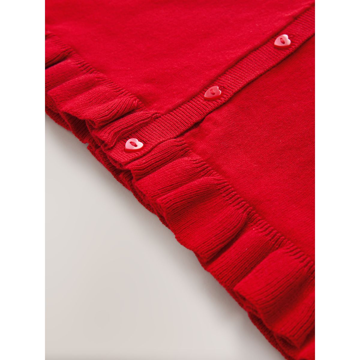 Cardigan d’école à basque en coton rouge, NEXT