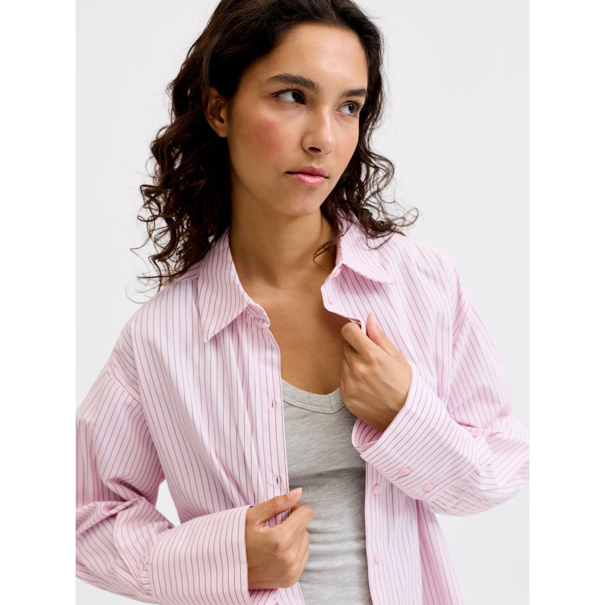 Chemise En Popeline rouge - raindrops on roses, JJXX