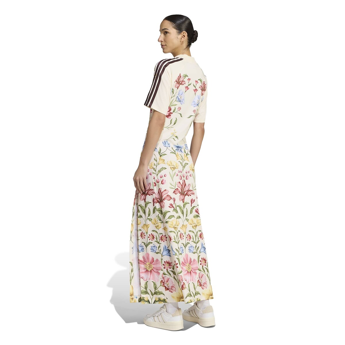 Robe longue imprimée FARM RIO beige/imprimé fleurs, ADIDAS SPORTSWEAR