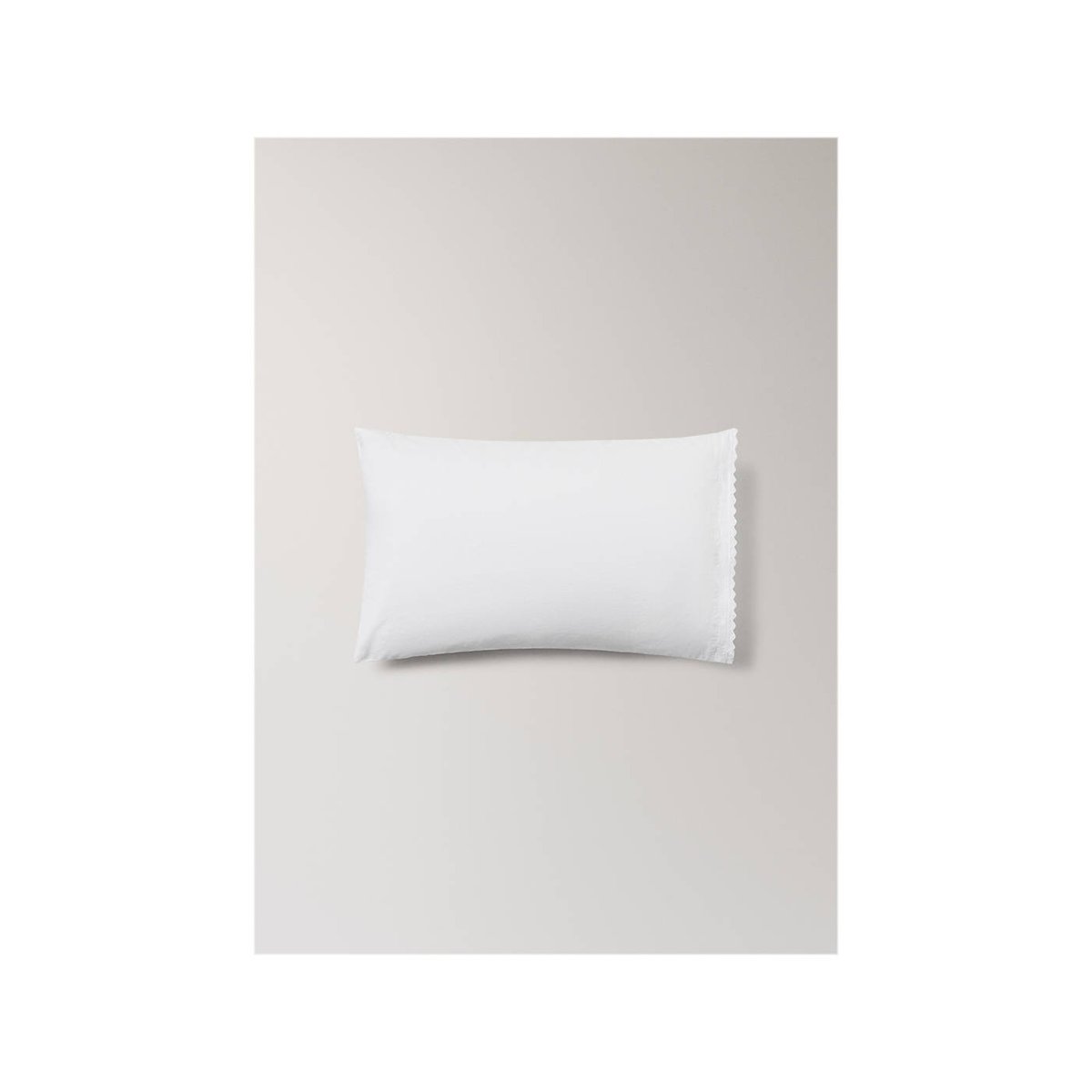 Taie d’oreiller berceau percale garment-washed 30 x 50 cm blanc, MANGO HOME