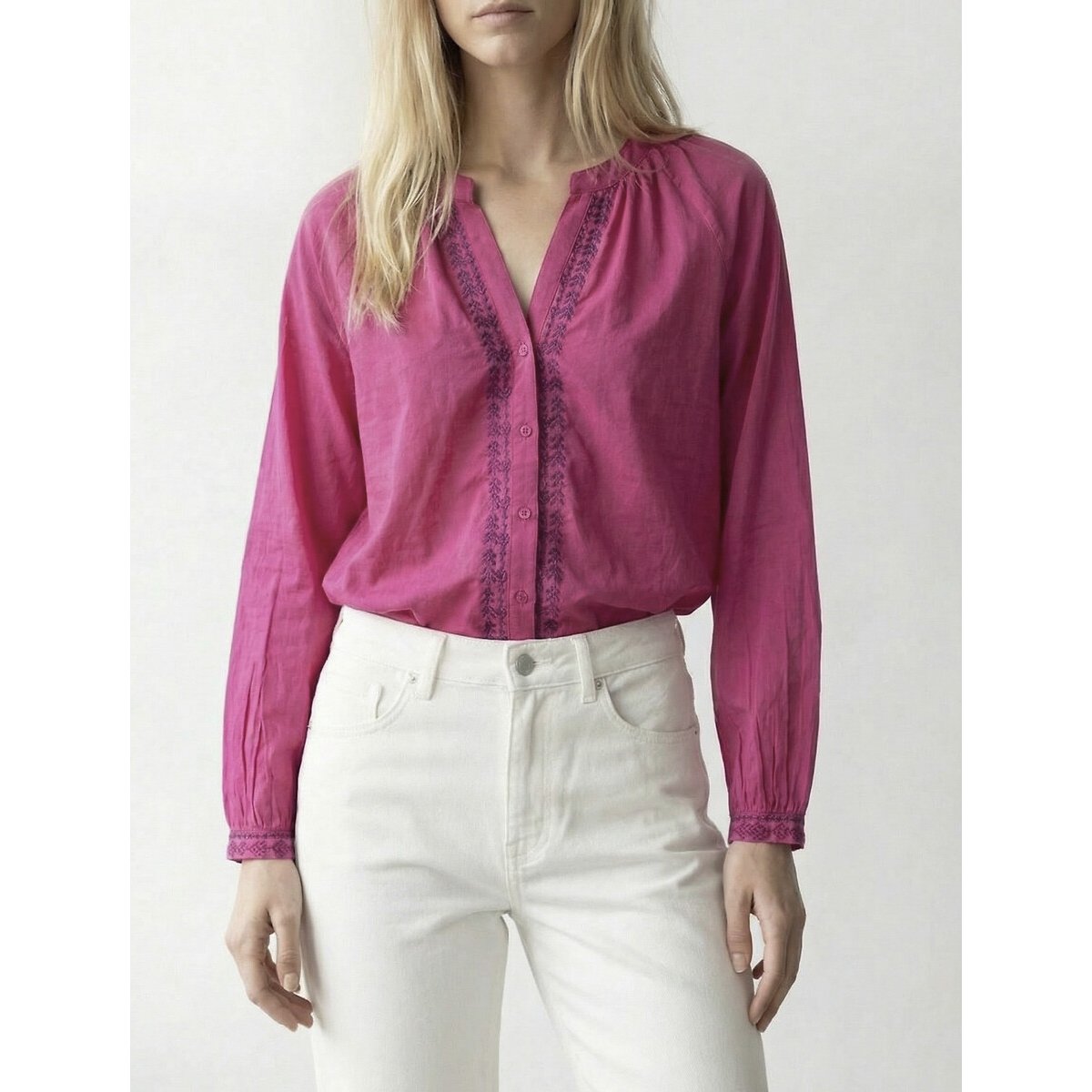Blusa a maniche lunghe rosa, VILA