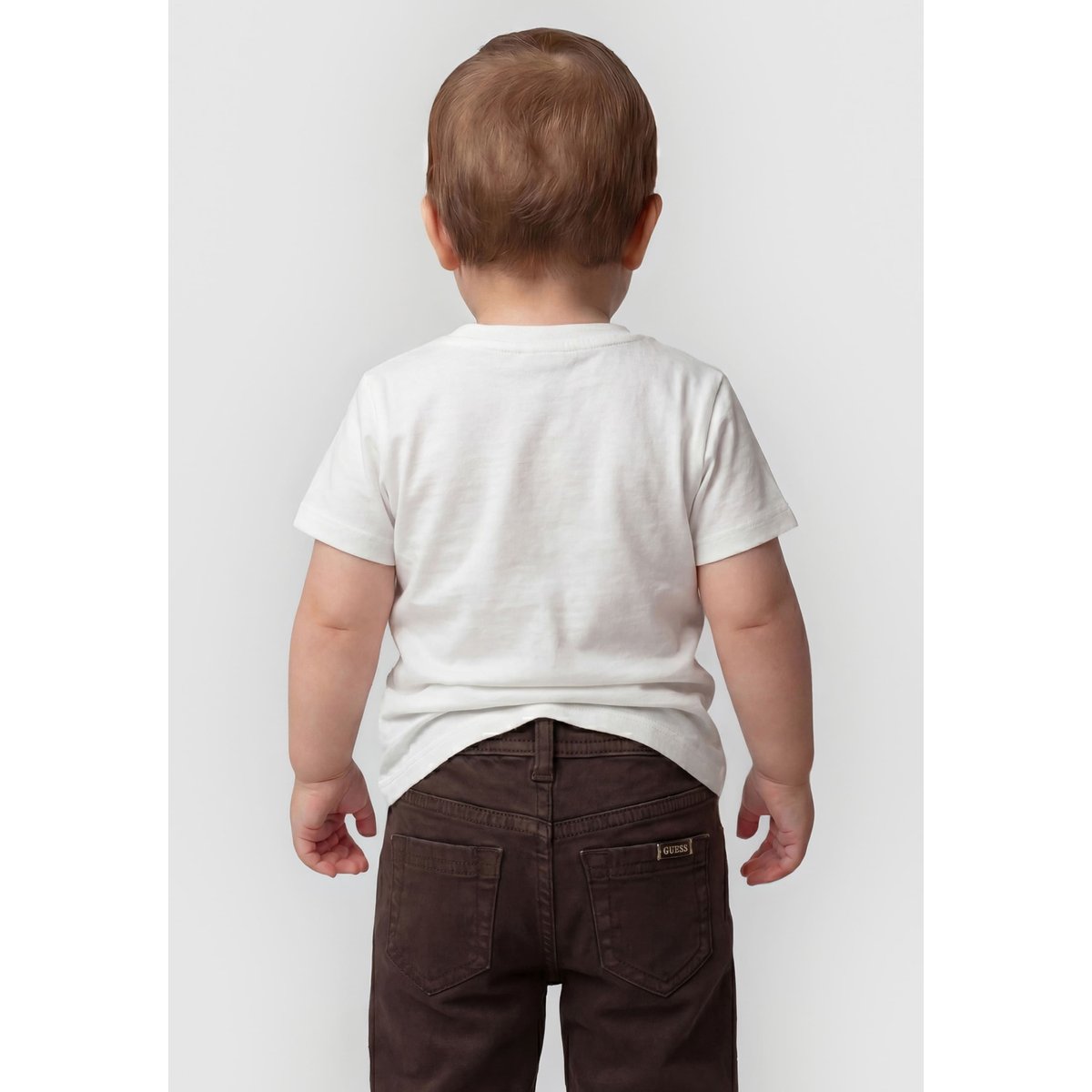 T-Shirt Avec Logo Ours Imprimé blanc, GUESS KIDS